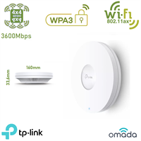 AX3600 Ceiling Mount WiFi 6 Access Point OMADA CLOUD SDN